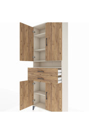 Arges Dolap 5 Raflı 2 Çekmeceli 4 Kapaklı 88x30x221 - S30M186V3A