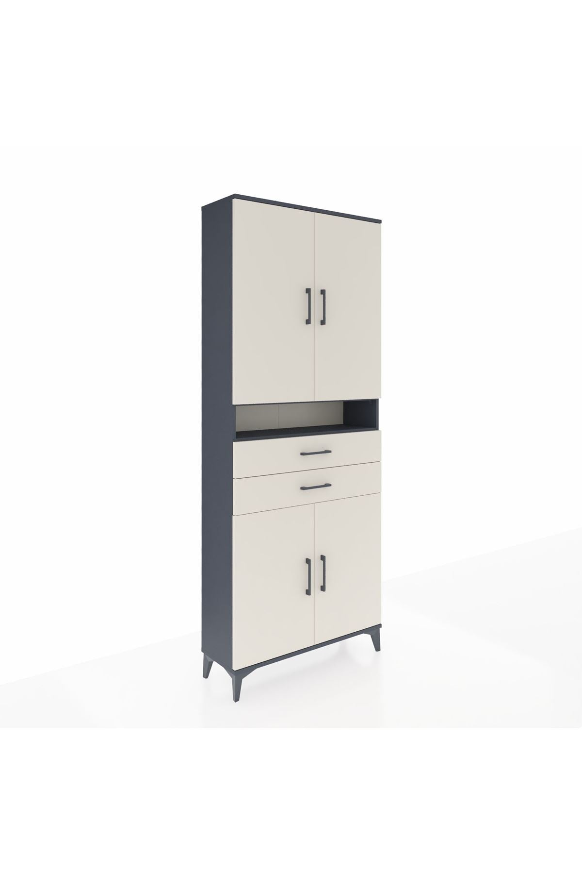Arges Dolap 5 Raflı 2 Çekmeceli 4 Kapaklı 88x30x221 - S30M186V4A