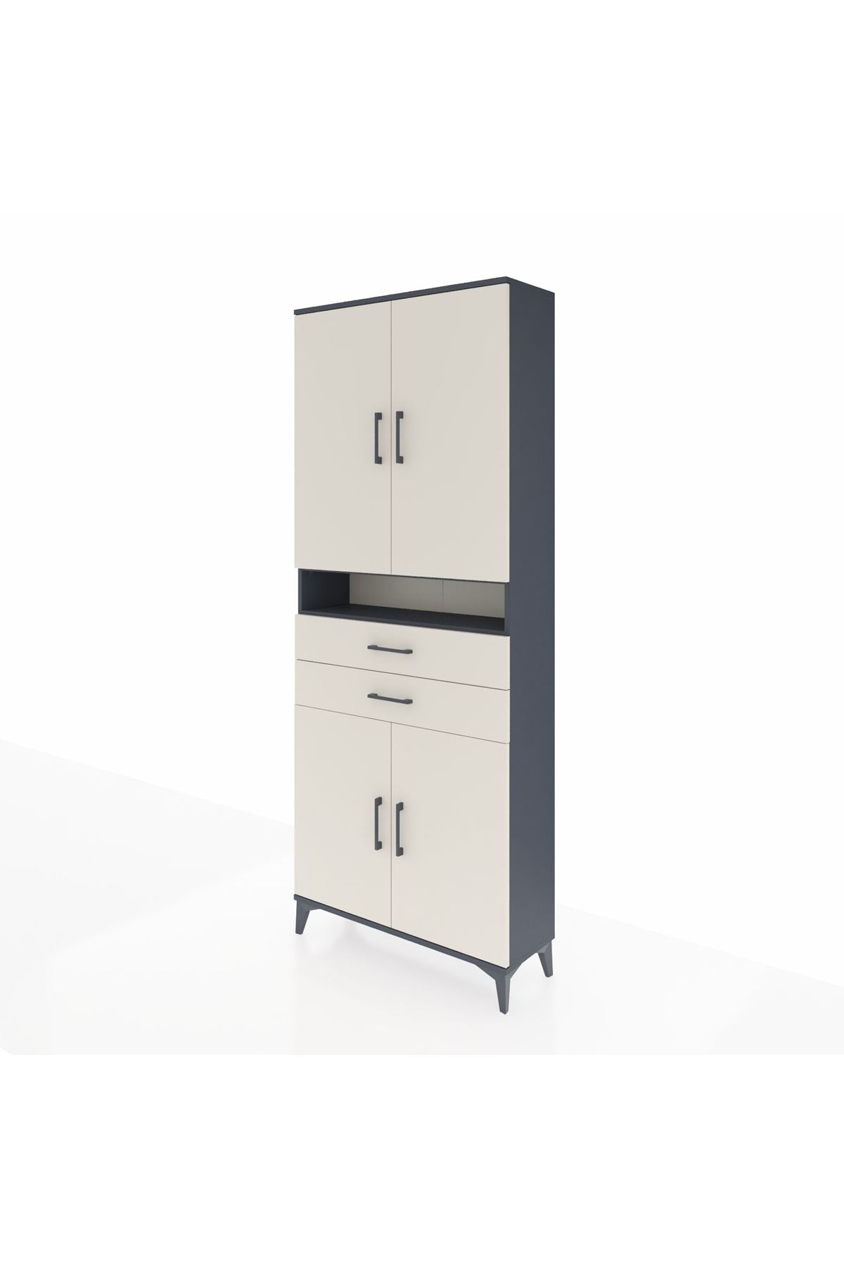 Arges Dolap 5 Raflı 2 Çekmeceli 4 Kapaklı 88x30x221 - S30M186V4A