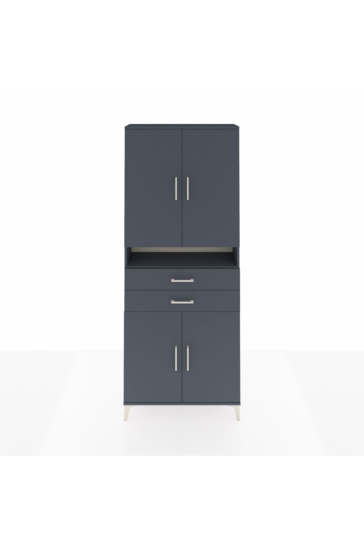 Arges Dolap 5 Raflı 2 Çekmeceli 4 Kapaklı 88x30x221 - S30M186V5A
