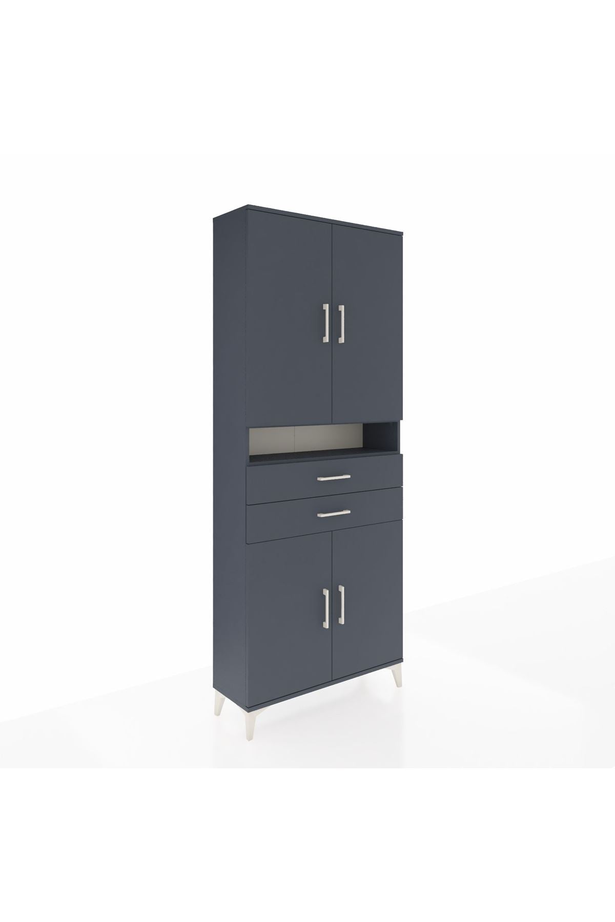 Arges Dolap 5 Raflı 2 Çekmeceli 4 Kapaklı 88x30x221 - S30M186V5A