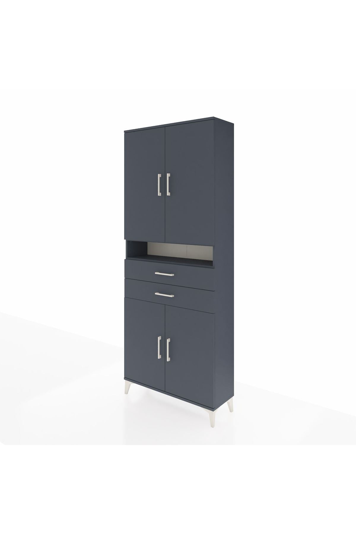 Arges Dolap 5 Raflı 2 Çekmeceli 4 Kapaklı 88x30x221 - S30M186V5A