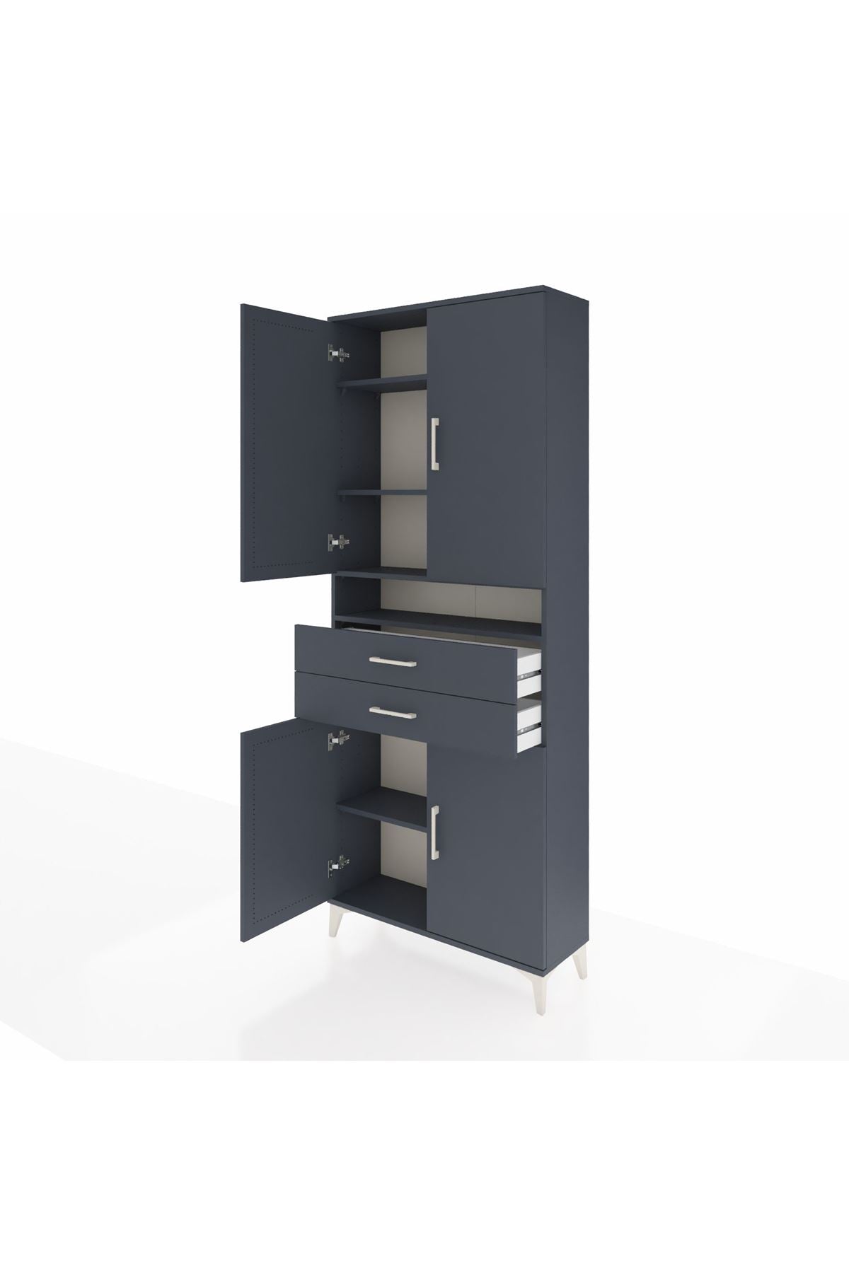 Arges Dolap 5 Raflı 2 Çekmeceli 4 Kapaklı 88x30x221 - S30M186V5A