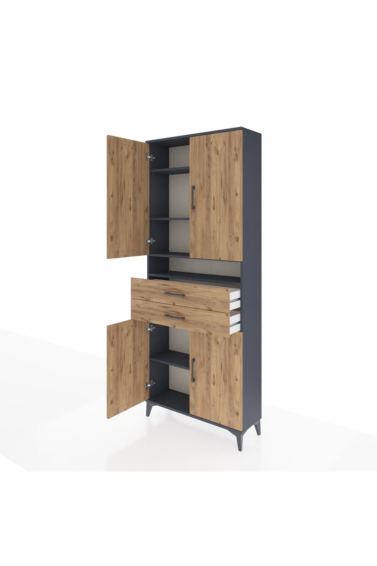 Arges Dolap 5 Raflı 2 Çekmeceli 4 Kapaklı 88x30x221 - S30M186V6A