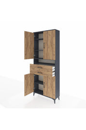 Arges Dolap 5 Raflı 2 Çekmeceli 4 Kapaklı 88x30x221 - S30M186V6A
