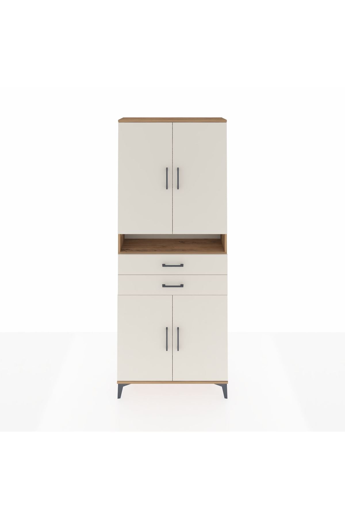 Arges Dolap 5 Raflı 2 Çekmeceli 4 Kapaklı 88x30x221 - S30M186V7A