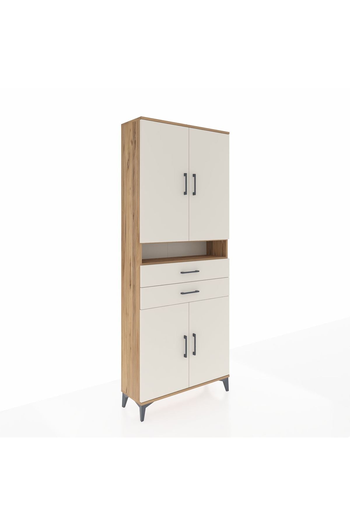 Arges Dolap 5 Raflı 2 Çekmeceli 4 Kapaklı 88x30x221 - S30M186V7A