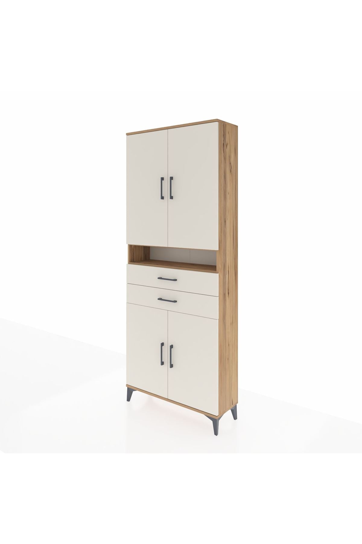 Arges Dolap 5 Raflı 2 Çekmeceli 4 Kapaklı 88x30x221 - S30M186V7A