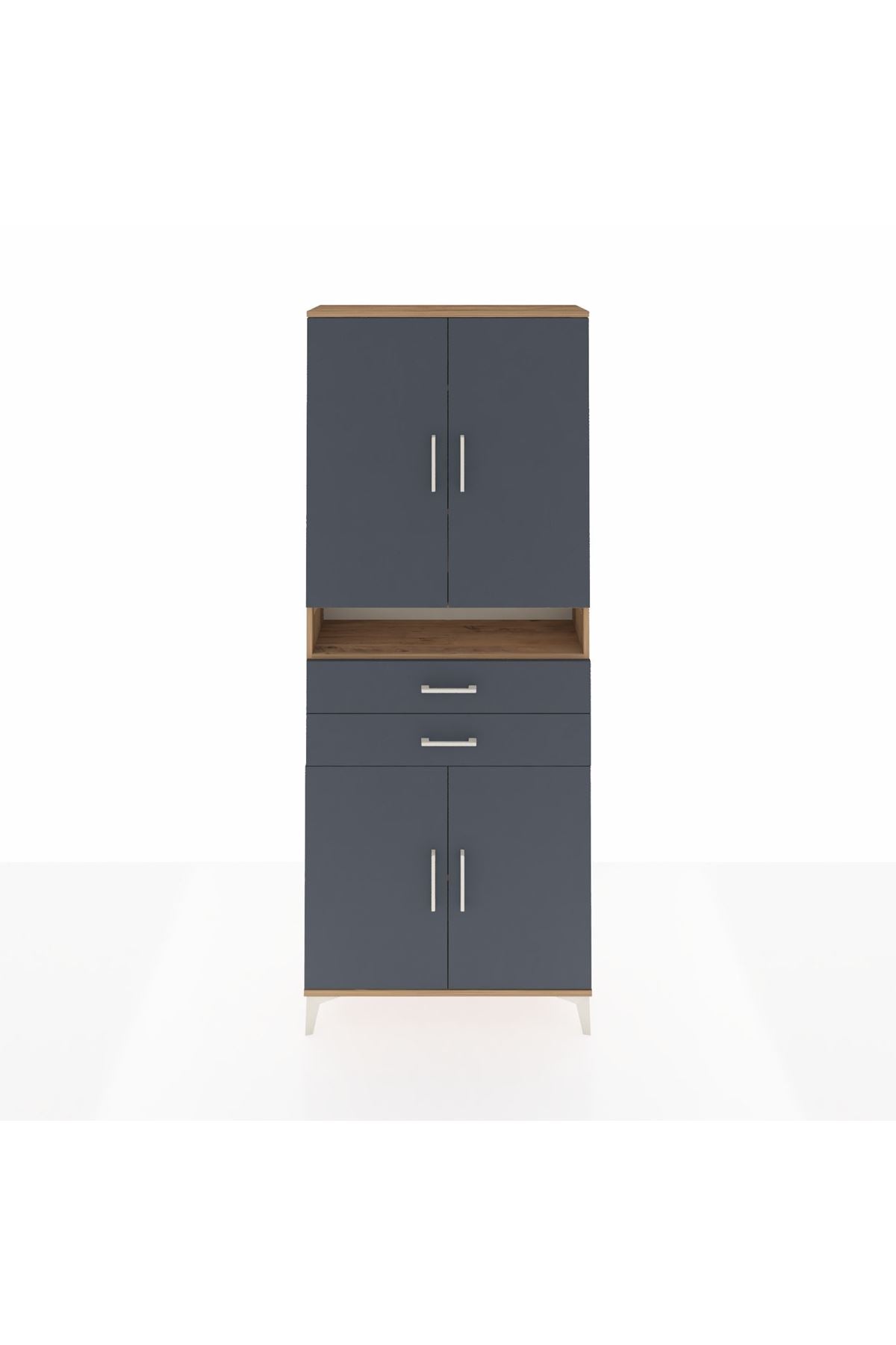 Arges Dolap 5 Raflı 2 Çekmeceli 4 Kapaklı 88x30x221 - S30M186V8A