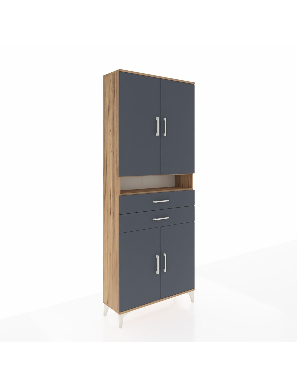 Arges Dolap 5 Raflı 2 Çekmeceli 4 Kapaklı 88x30x221 - S30M186V8A