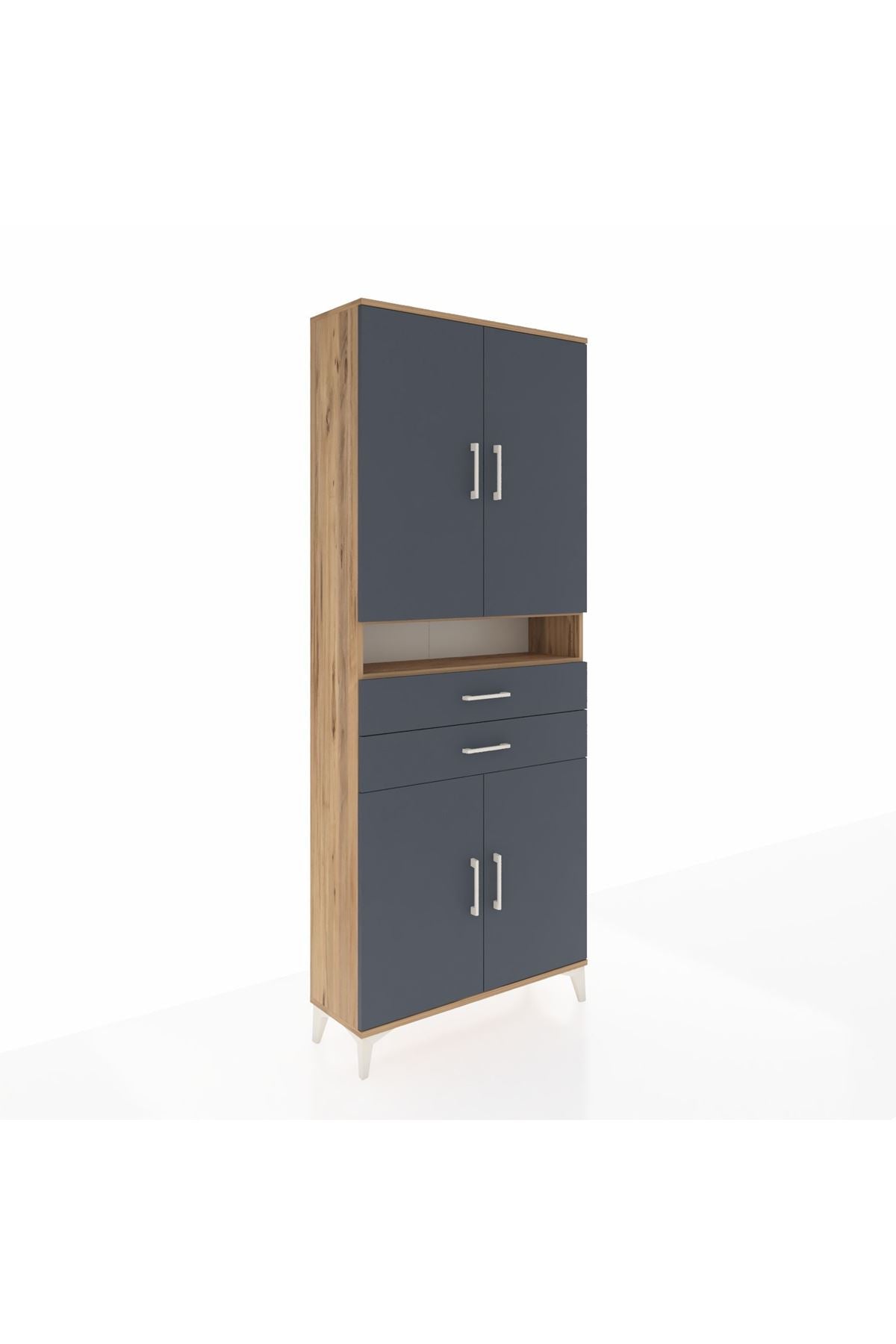 Arges Dolap 5 Raflı 2 Çekmeceli 4 Kapaklı 88x30x221 - S30M186V8A