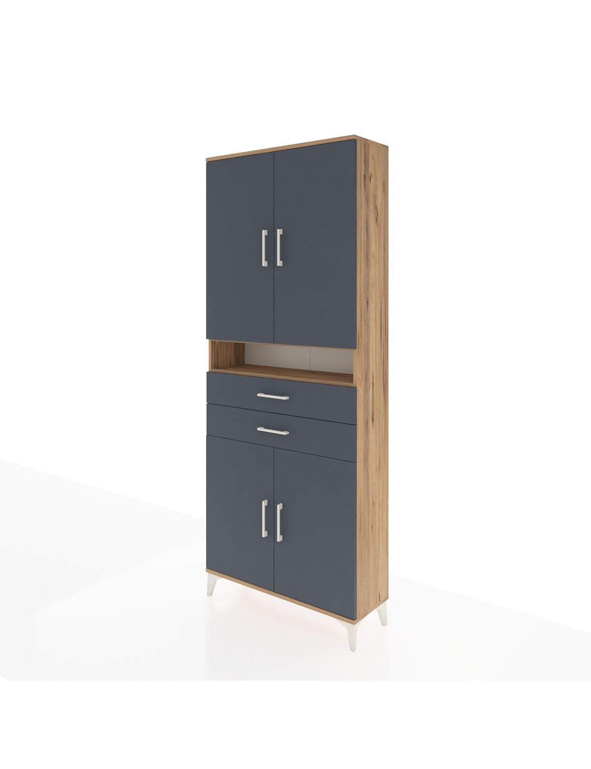 Arges Dolap 5 Raflı 2 Çekmeceli 4 Kapaklı 88x30x221 - S30M186V8A