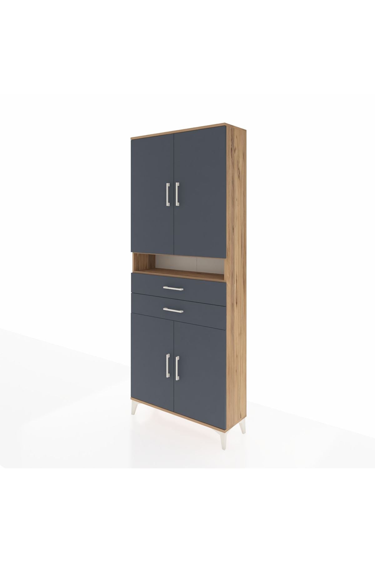 Arges Dolap 5 Raflı 2 Çekmeceli 4 Kapaklı 88x30x221 - S30M186V8A