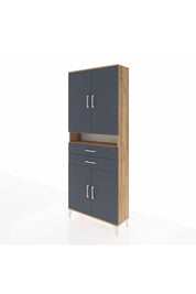 Arges Dolap 5 Raflı 2 Çekmeceli 4 Kapaklı 88x30x221 - S30M186V8A