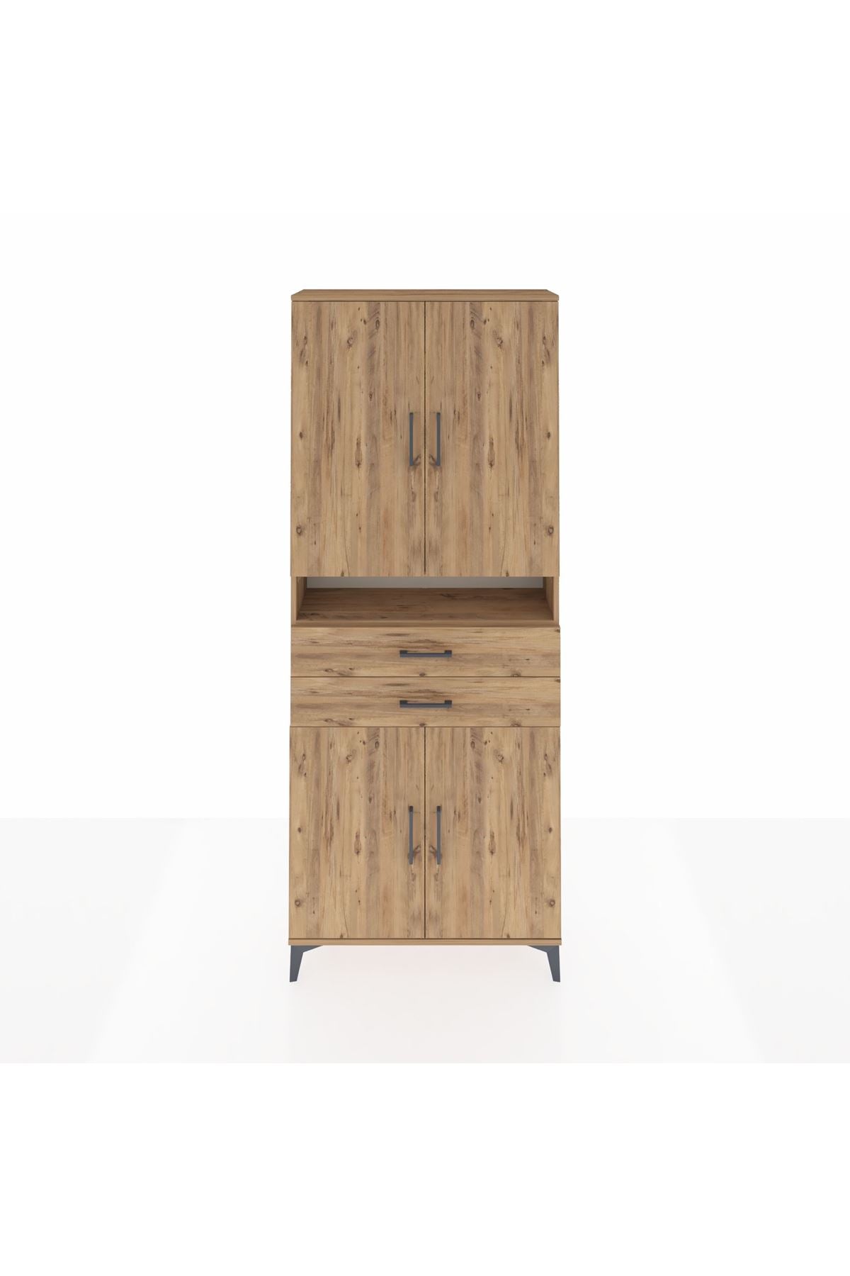 Arges Dolap 5 Raflı 2 Çekmeceli 4 Kapaklı 88x30x221 - S30M186V9A