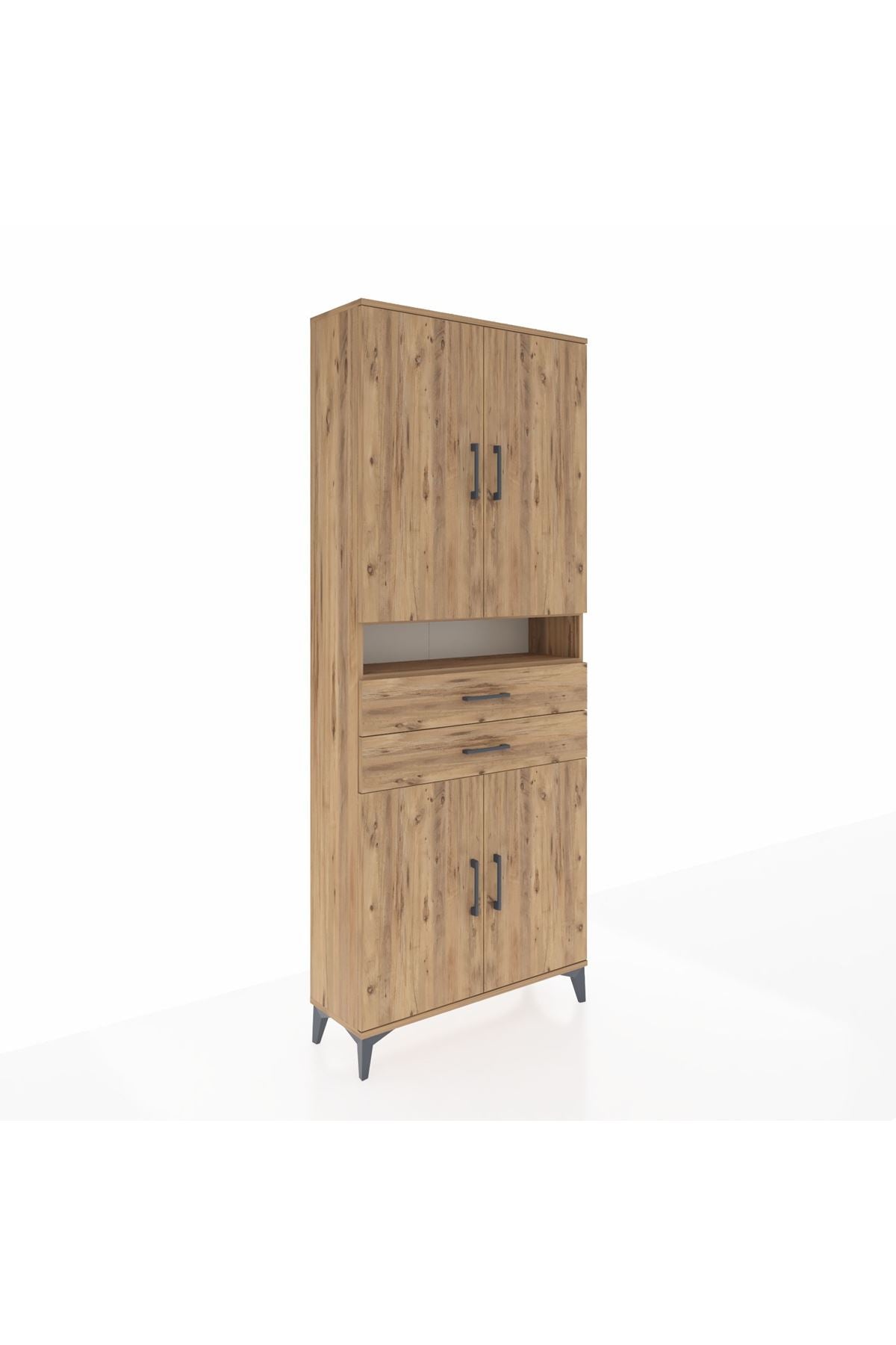 Arges Dolap 5 Raflı 2 Çekmeceli 4 Kapaklı 88x30x221 - S30M186V9A