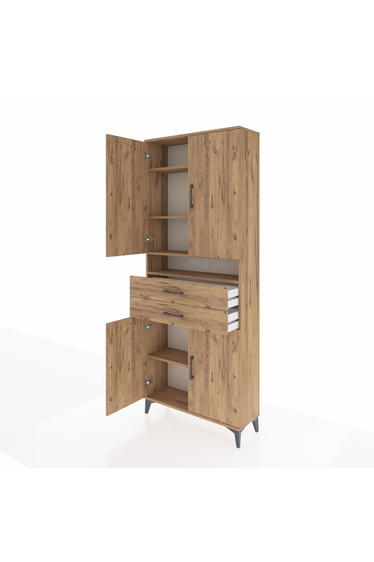 Arges Dolap 5 Raflı 2 Çekmeceli 4 Kapaklı 88x30x221 - S30M186V9A