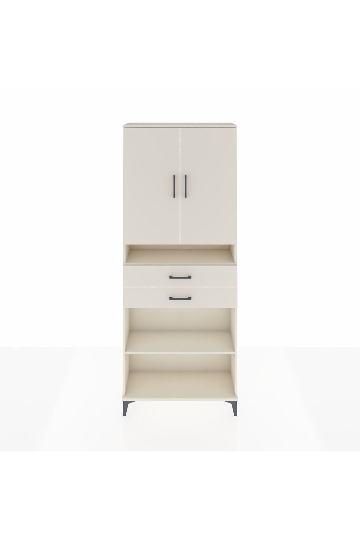 Arges Dolap 5 Raflı 2 Çekmeceli 2 Kapaklı 88x30x221 - S30M187V1A