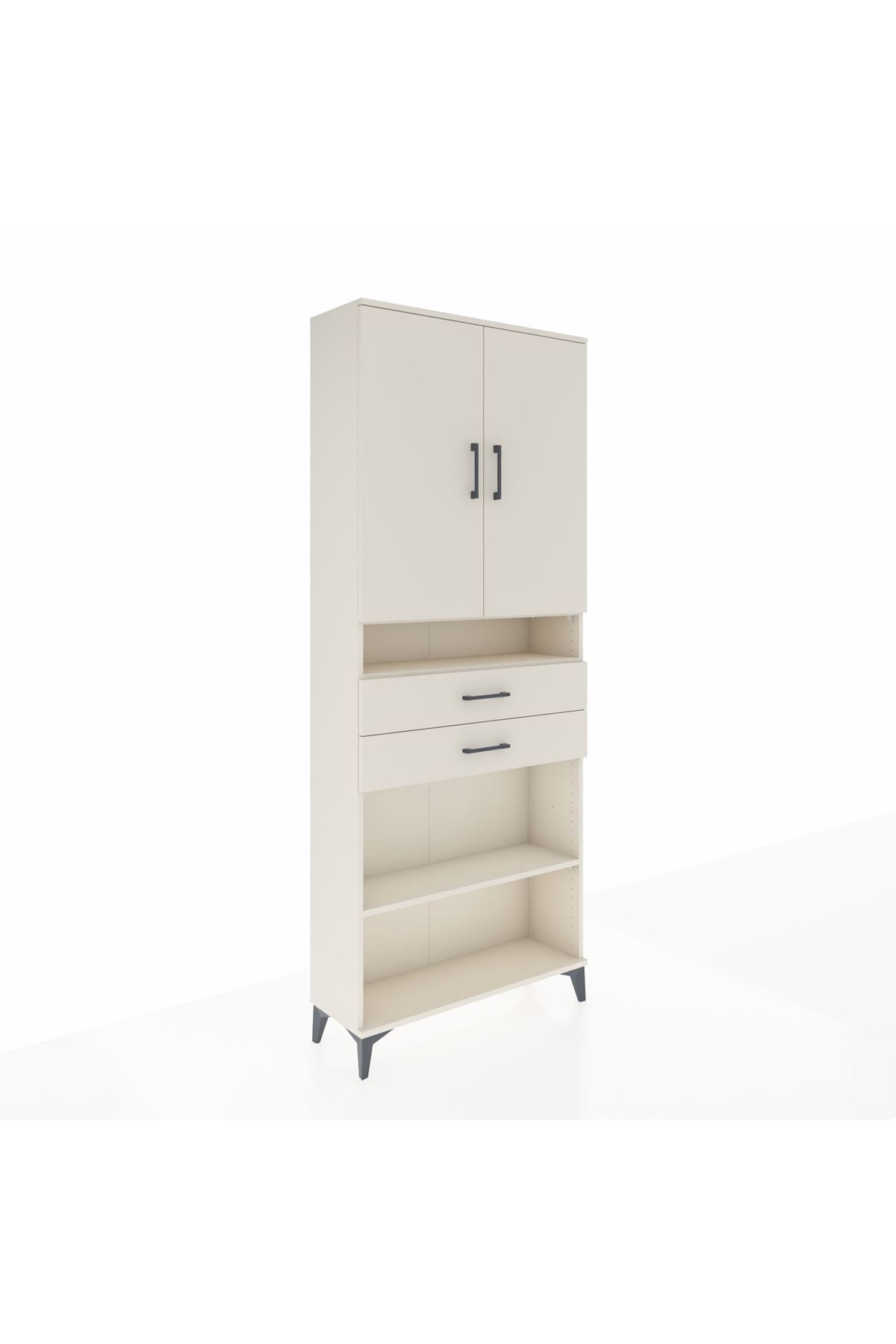 Arges Dolap 5 Raflı 2 Çekmeceli 2 Kapaklı 88x30x221 - S30M187V1A