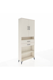 Arges Dolap 5 Raflı 2 Çekmeceli 2 Kapaklı 88x30x221 - S30M187V1A