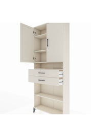 Arges Dolap 5 Raflı 2 Çekmeceli 2 Kapaklı 88x30x221 - S30M187V1A