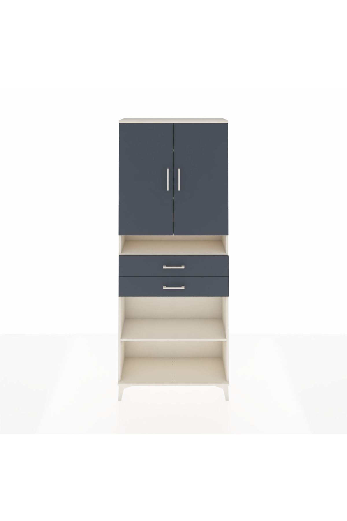 Arges Dolap 5 Raflı 2 Çekmeceli 2 Kapaklı 88x30x221 - S30M187V2A