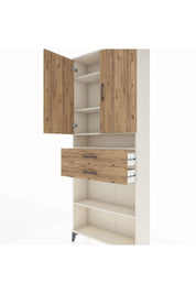 Arges Dolap 5 Raflı 2 Çekmeceli 2 Kapaklı 88x30x221 - S30M187V3A