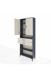 Arges Dolap 5 Raflı 2 Çekmeceli 2 Kapaklı 88x30x221 - S30M187V4A