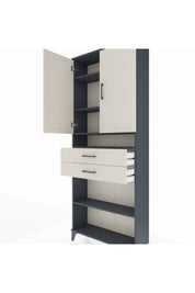 Arges Dolap 5 Raflı 2 Çekmeceli 2 Kapaklı 88x30x221 - S30M187V4A