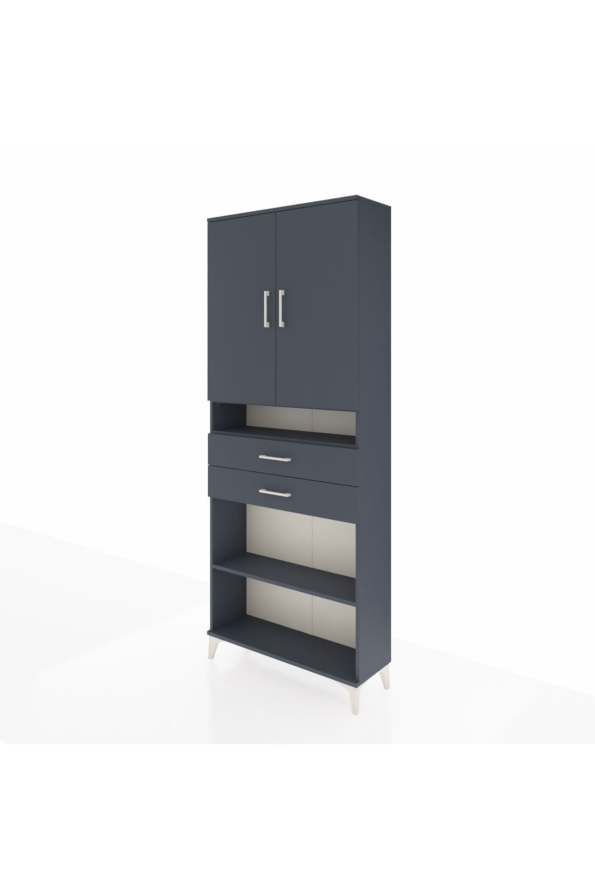 Arges Dolap 5 Raflı 2 Çekmeceli 2 Kapaklı 88x30x221 - S30M187V5A