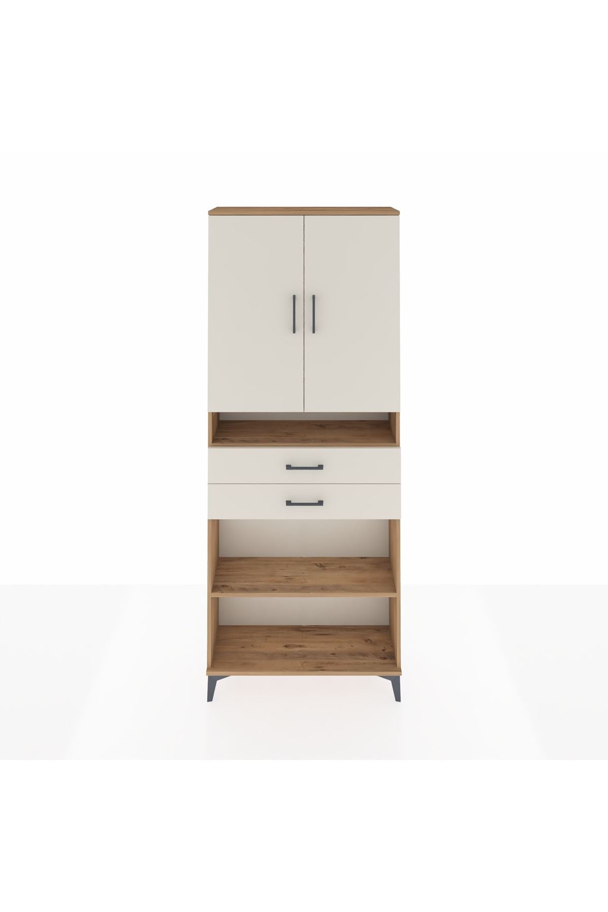 Arges Dolap 5 Raflı 2 Çekmeceli 2 Kapaklı 88x30x221 - S30M187V7A