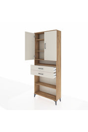 Arges Dolap 5 Raflı 2 Çekmeceli 2 Kapaklı 88x30x221 - S30M187V7A