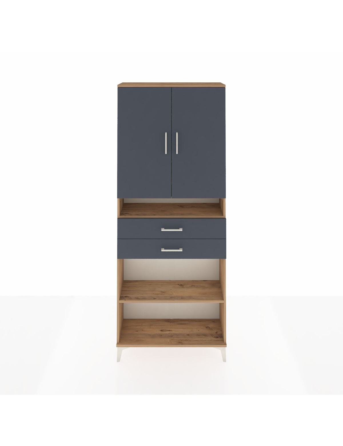 Arges Dolap 5 Raflı 2 Çekmeceli 2 Kapaklı 88x30x221 - S30M187V8A