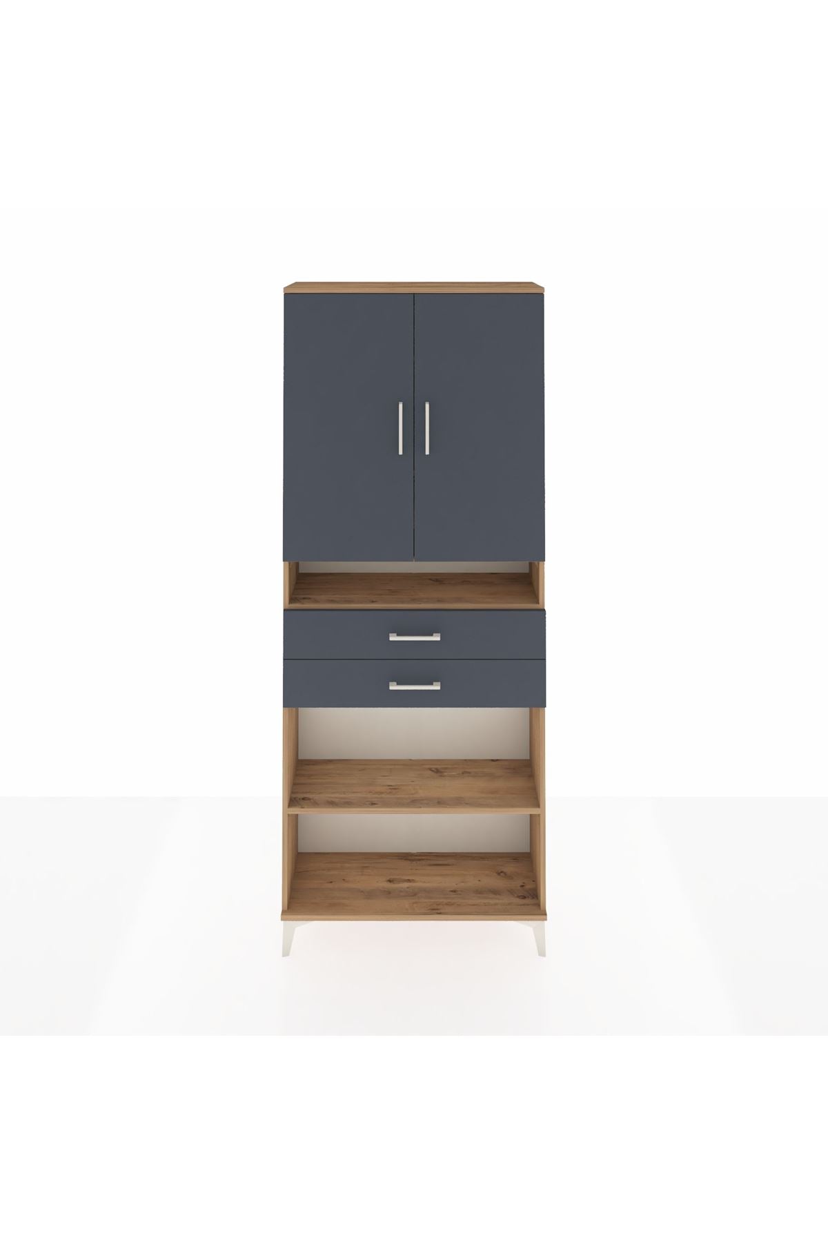 Arges Dolap 5 Raflı 2 Çekmeceli 2 Kapaklı 88x30x221 - S30M187V8A