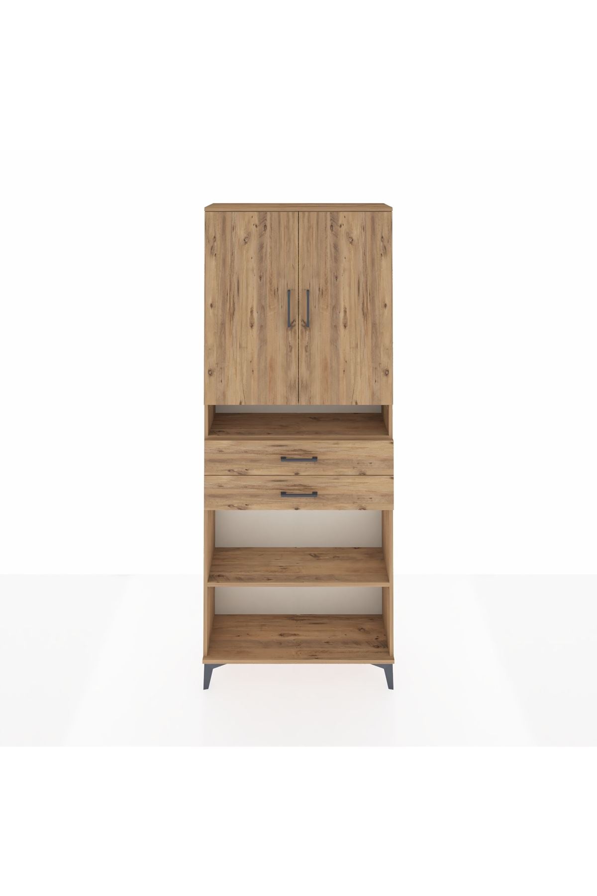 Arges Dolap 5 Raflı 2 Çekmeceli 2 Kapaklı 88x30x221 - S30M187V9A