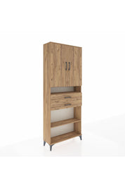 Arges Dolap 5 Raflı 2 Çekmeceli 2 Kapaklı 88x30x221 - S30M187V9A