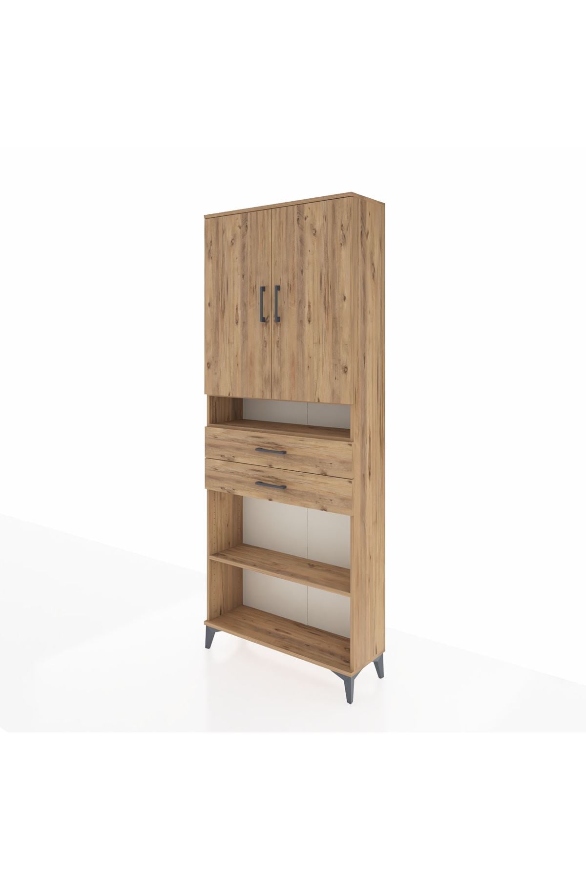 Arges Dolap 5 Raflı 2 Çekmeceli 2 Kapaklı 88x30x221 - S30M187V9A