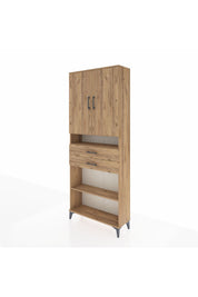 Arges Dolap 5 Raflı 2 Çekmeceli 2 Kapaklı 88x30x221 - S30M187V9A