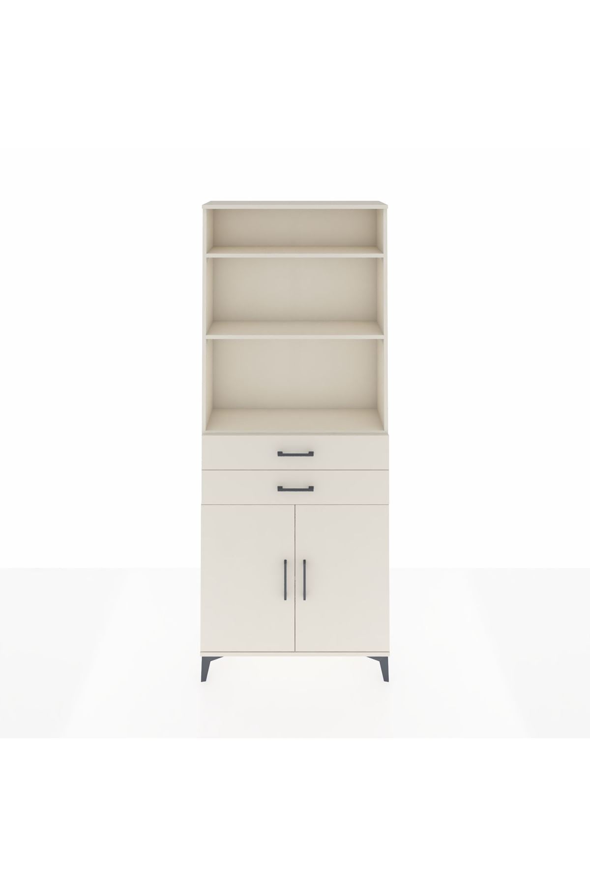 Arges Dolap 4 Raflı 2 Çekmeceli 2 Kapaklı 88x30x221 - S30M188V1A