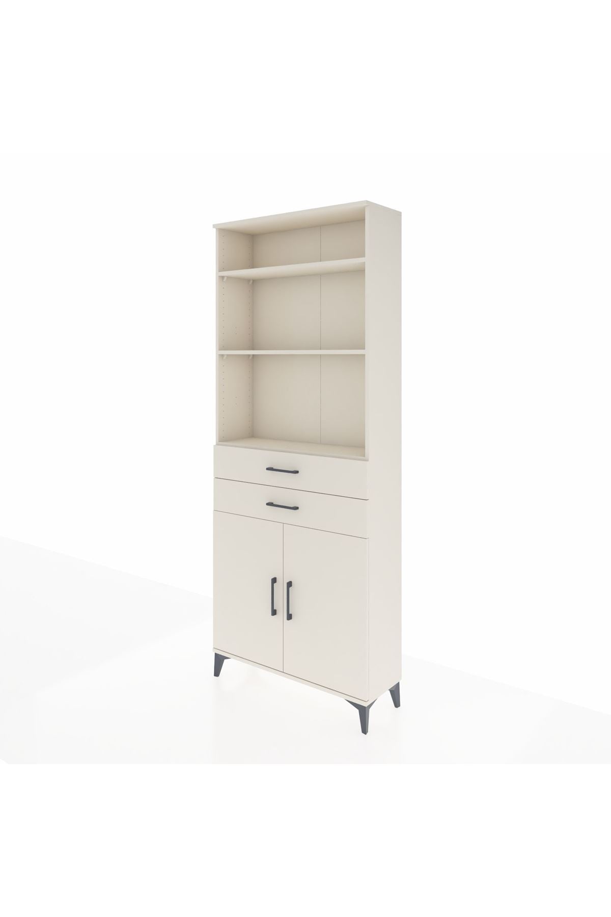 Arges Dolap 4 Raflı 2 Çekmeceli 2 Kapaklı 88x30x221 - S30M188V1A