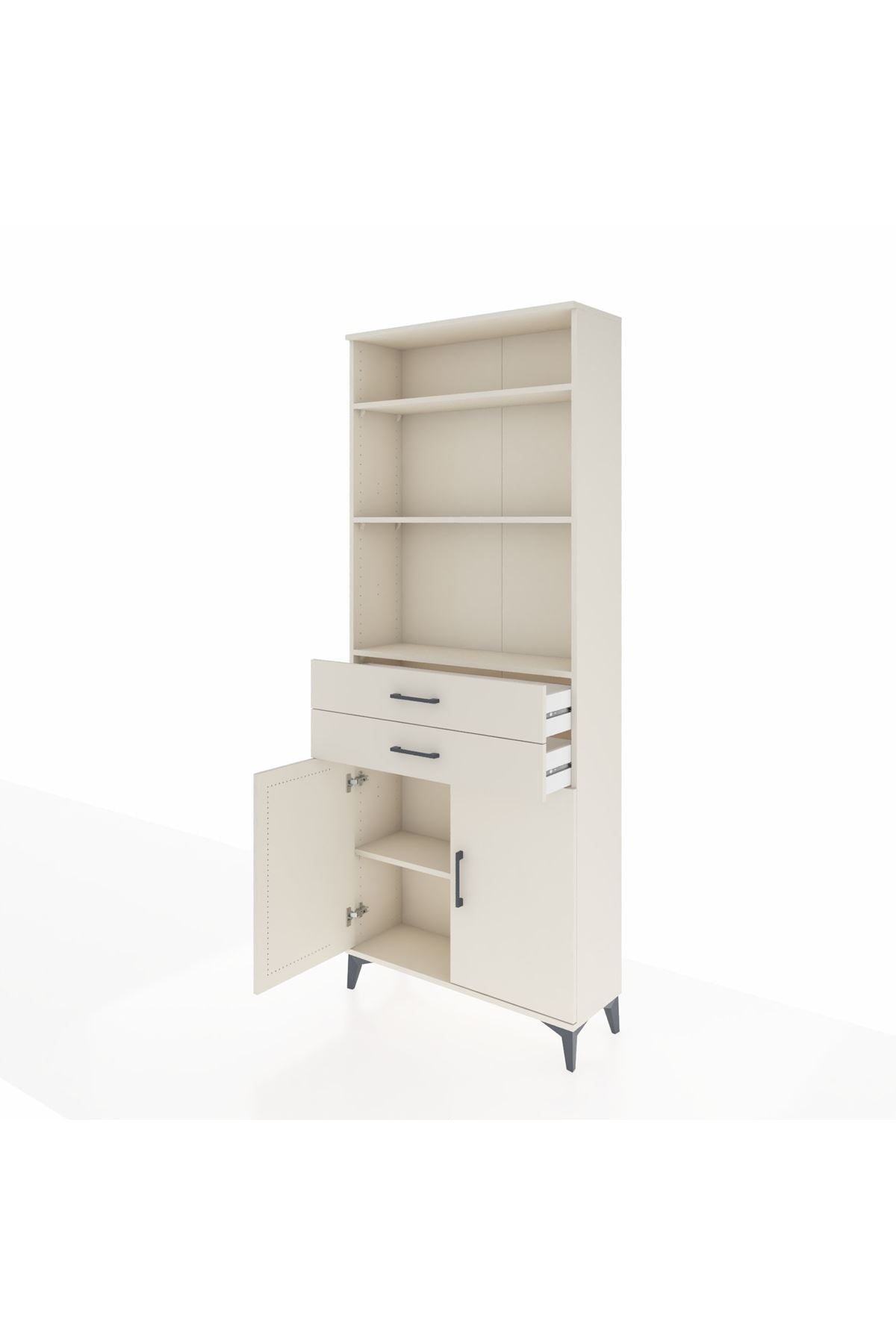 Arges Dolap 4 Raflı 2 Çekmeceli 2 Kapaklı 88x30x221 - S30M188V1A