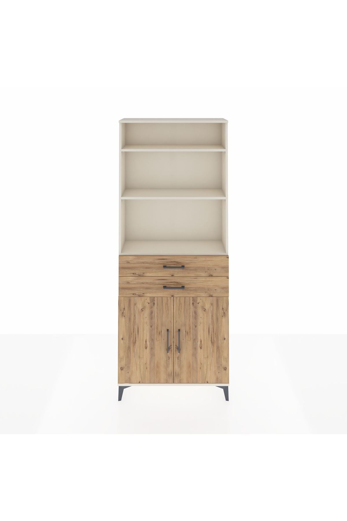 Arges Dolap 4 Raflı 2 Çekmeceli 2 Kapaklı 88x30x221 - S30M188V3A
