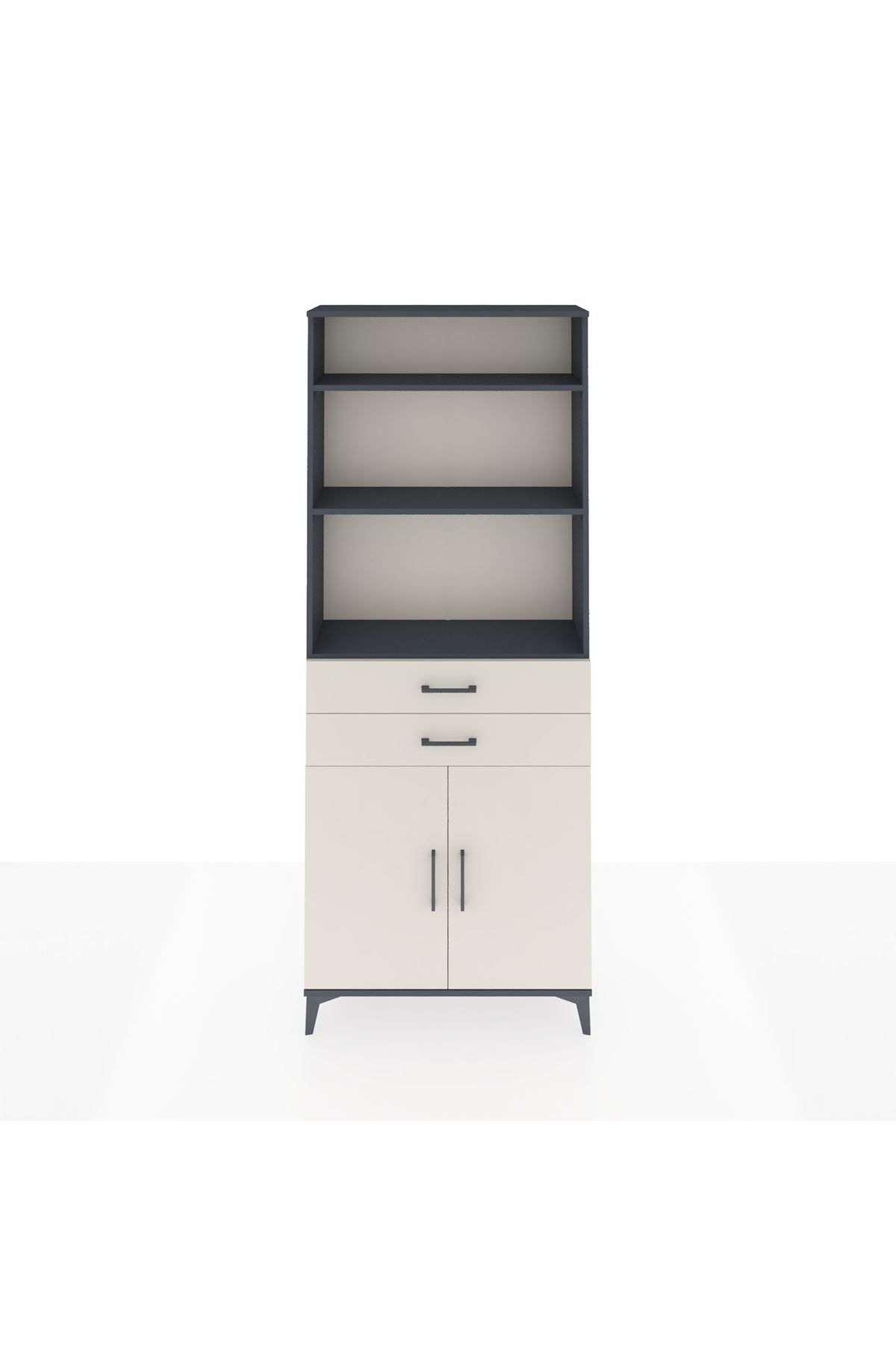 Arges Dolap 4 Raflı 2 Çekmeceli 2 Kapaklı 88x30x221 - S30M188V4A