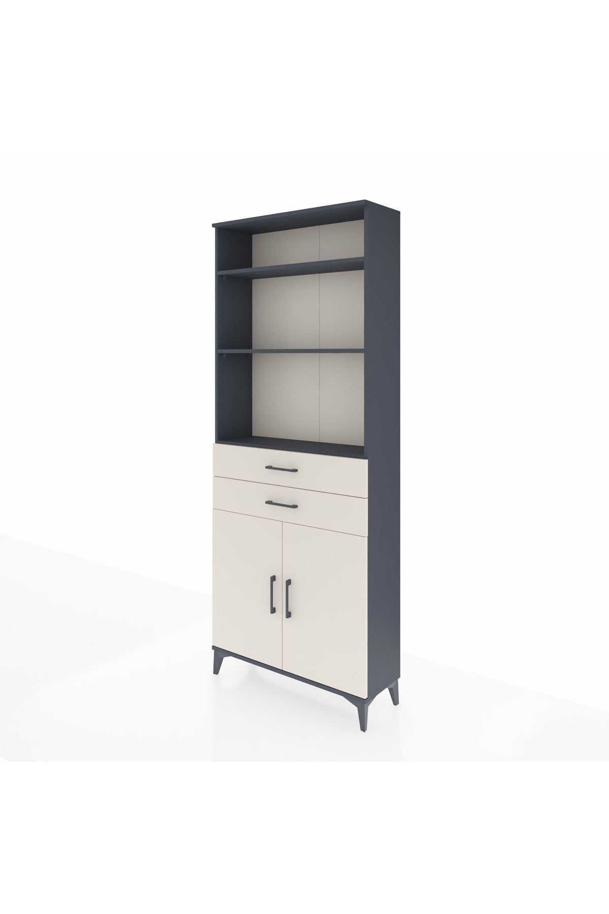 Arges Dolap 4 Raflı 2 Çekmeceli 2 Kapaklı 88x30x221 - S30M188V4A