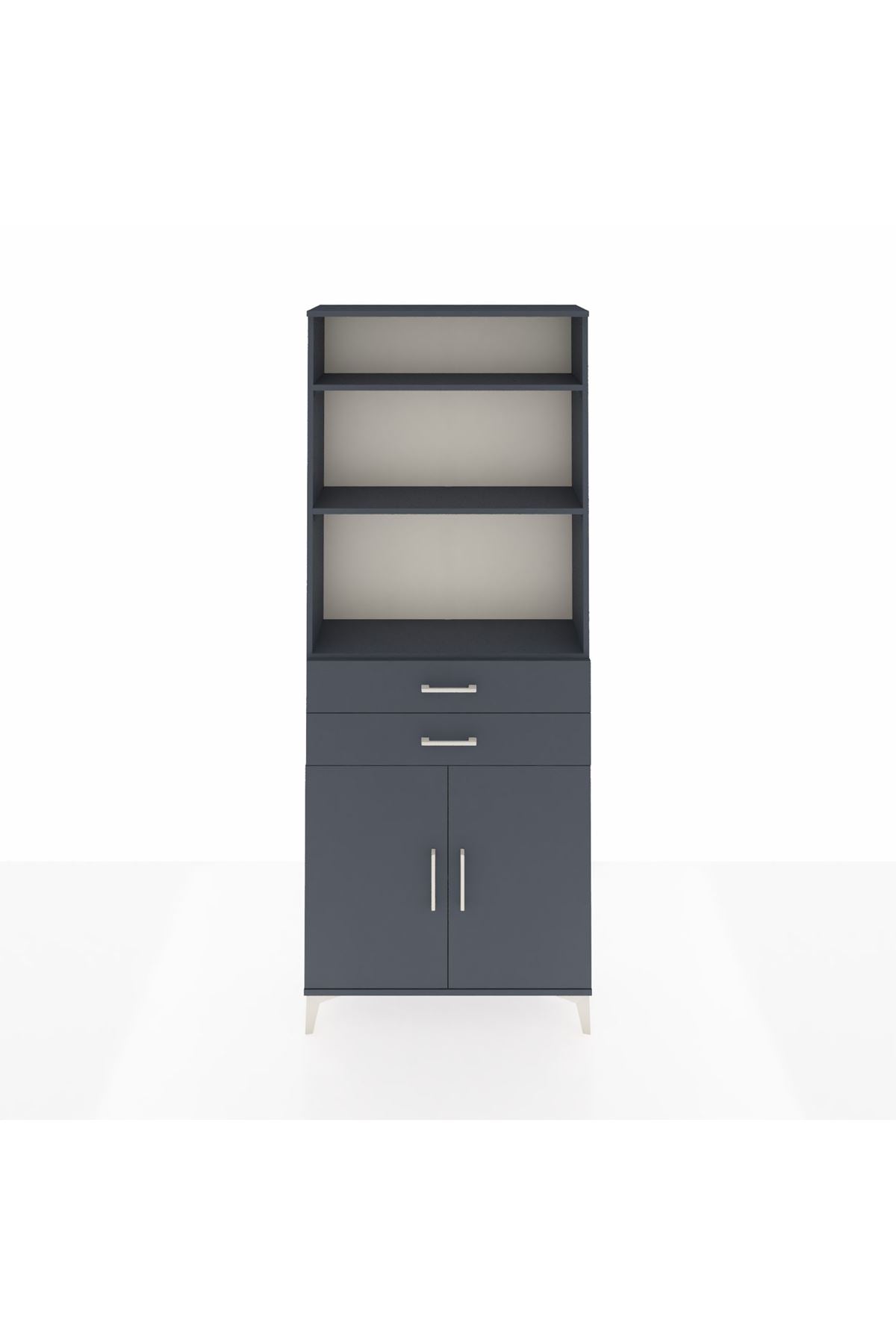 Arges Dolap 4 Raflı 2 Çekmeceli 2 Kapaklı 88x30x221 - S30M188V5A