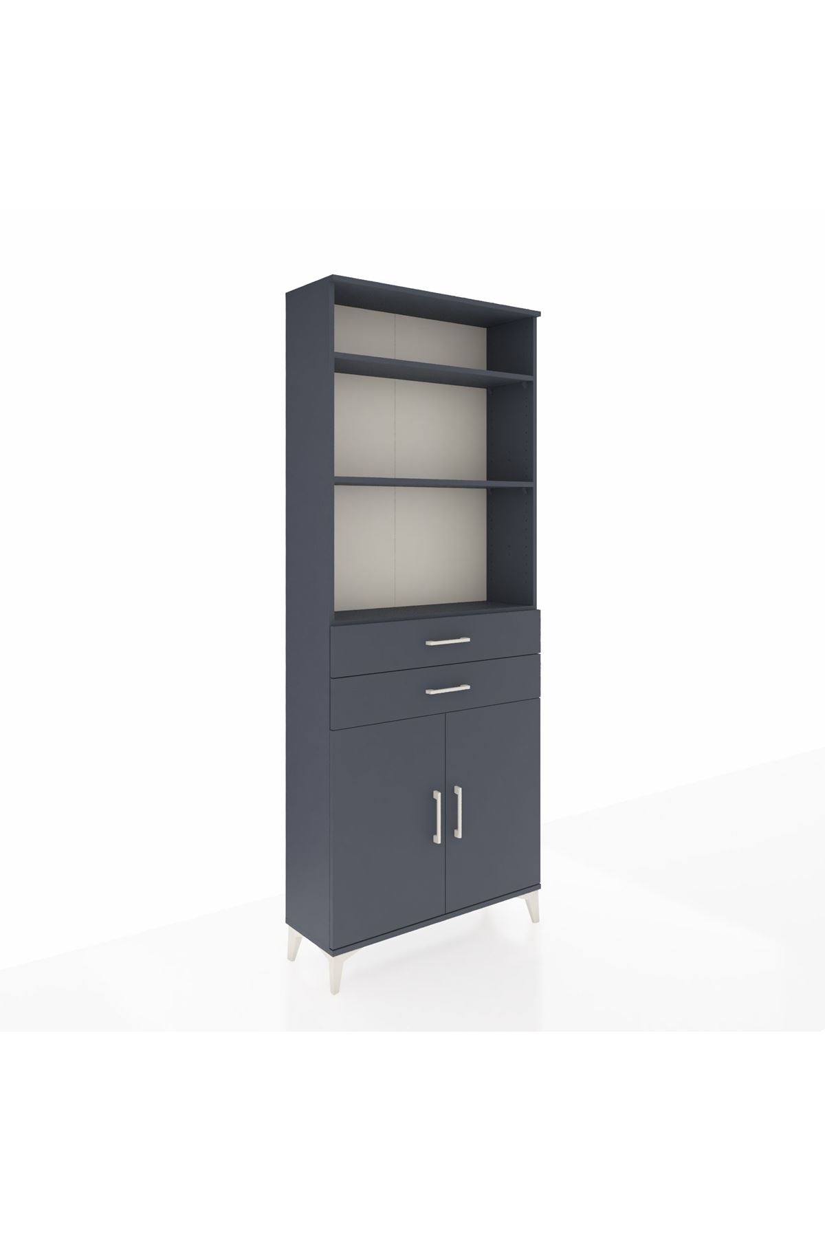 Arges Dolap 4 Raflı 2 Çekmeceli 2 Kapaklı 88x30x221 - S30M188V5A