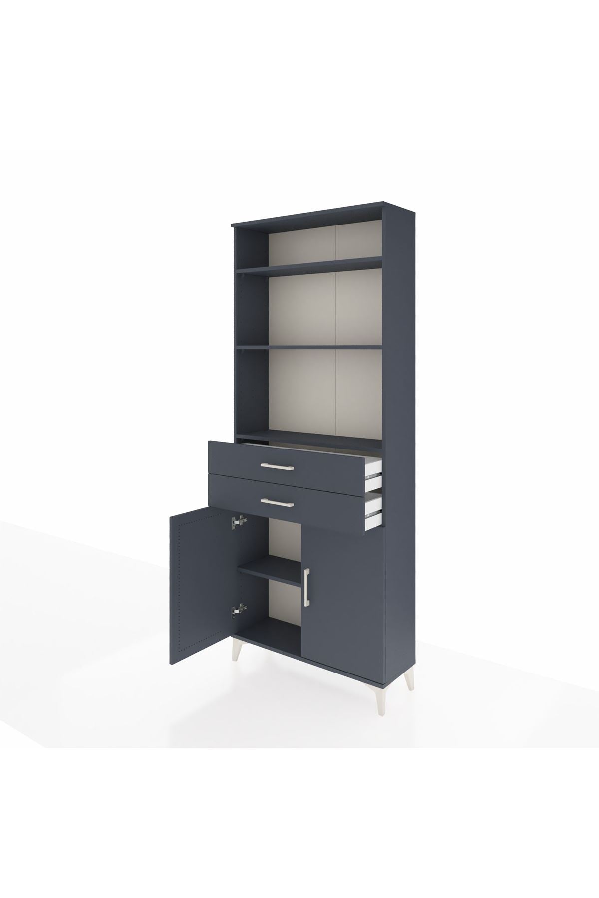 Arges Dolap 4 Raflı 2 Çekmeceli 2 Kapaklı 88x30x221 - S30M188V5A