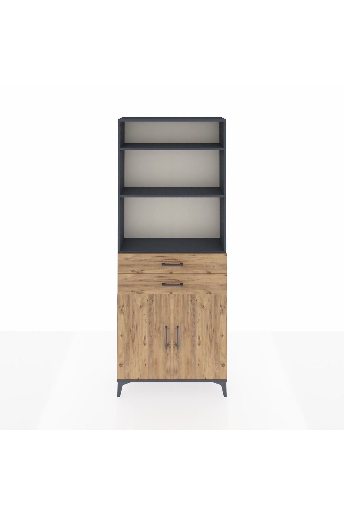 Arges Dolap 4 Raflı 2 Çekmeceli 2 Kapaklı 88x30x221 - S30M188V6A