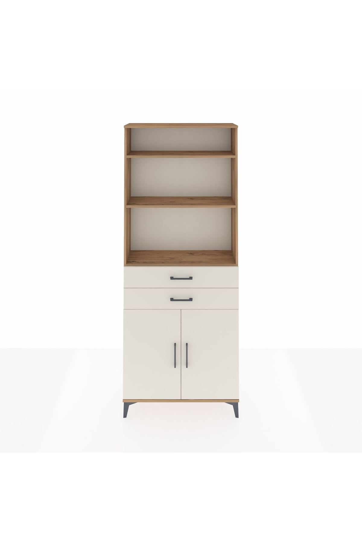 Arges Dolap 4 Raflı 2 Çekmeceli 2 Kapaklı 88x30x221 - S30M188V7A