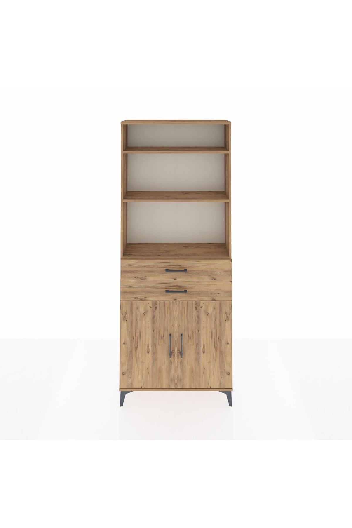 Arges Dolap 4 Raflı 2 Çekmeceli 2 Kapaklı 88x30x221 - S30M188V9A